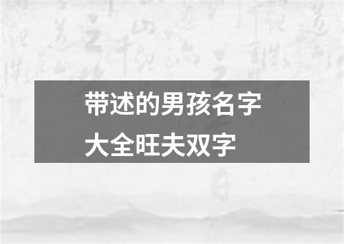 带述的男孩名字大全旺夫双字