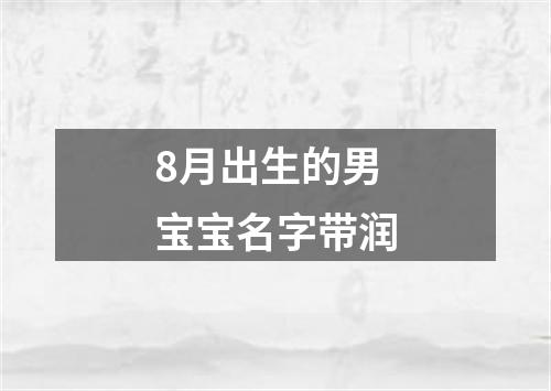 8月出生的男宝宝名字带润