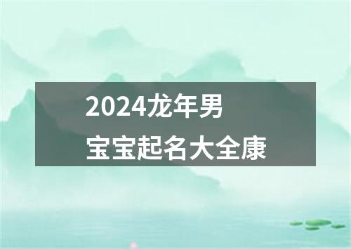 2024龙年男宝宝起名大全康