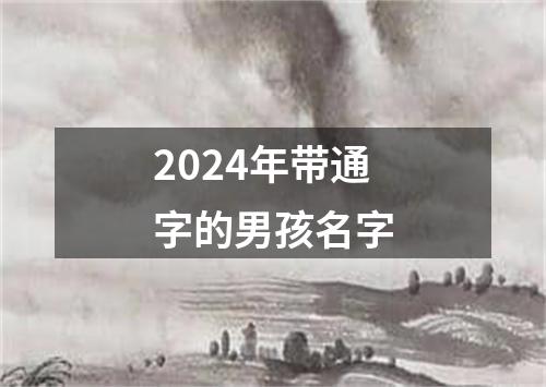 2024年带通字的男孩名字