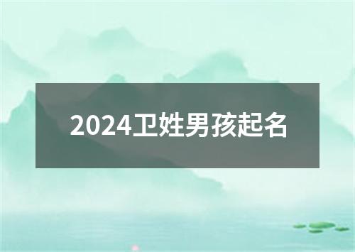 2024卫姓男孩起名