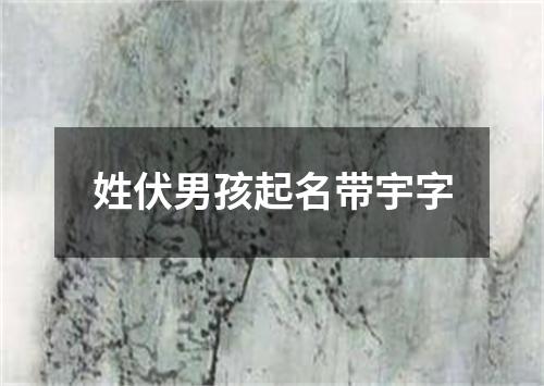 姓伏男孩起名带宇字