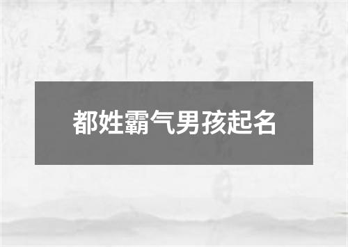 都姓霸气男孩起名