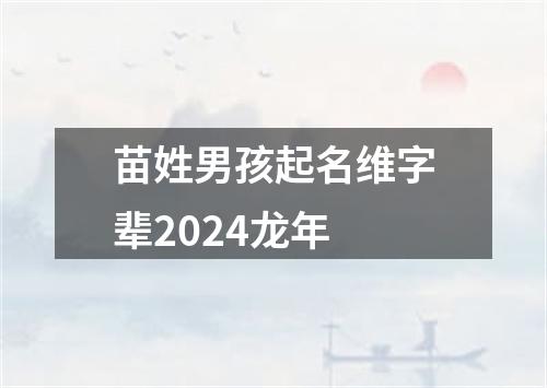 苗姓男孩起名维字辈2024龙年