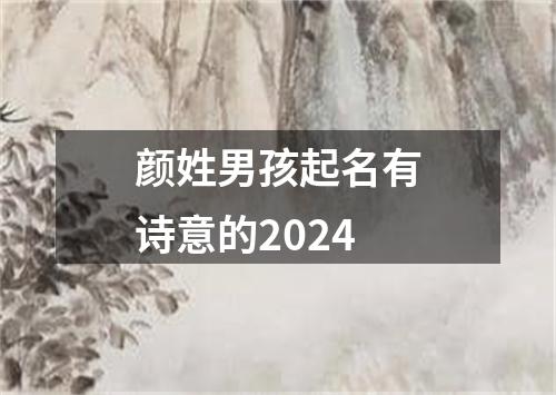 颜姓男孩起名有诗意的2024