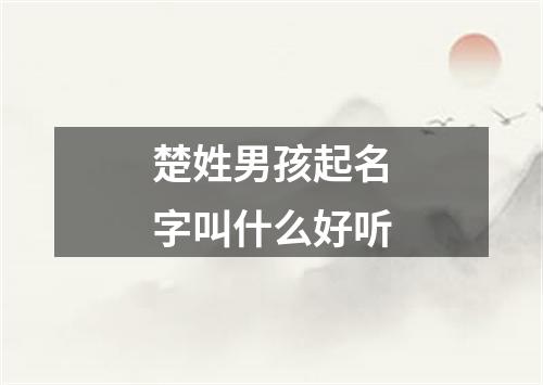 楚姓男孩起名字叫什么好听