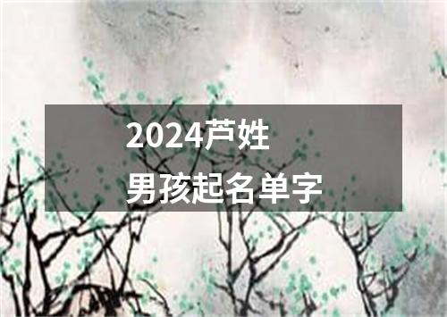 2024芦姓男孩起名单字