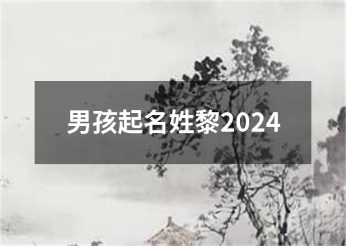 男孩起名姓黎2024