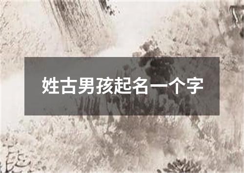 姓古男孩起名一个字