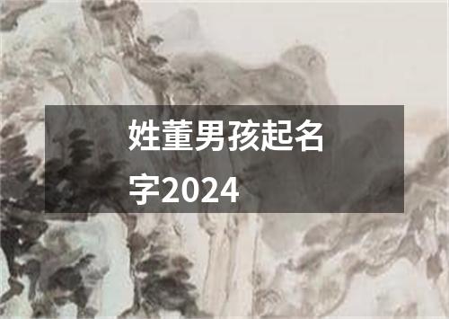 姓董男孩起名字2024