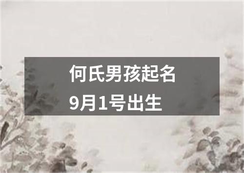 何氏男孩起名9月1号出生