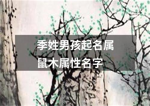 季姓男孩起名属鼠木属性名字