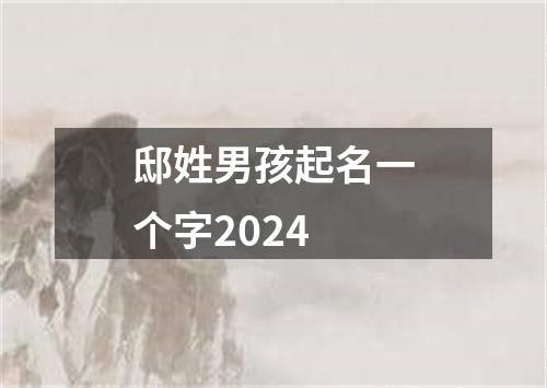 邸姓男孩起名一个字2024