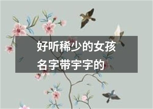 好听稀少的女孩名字带宇字的