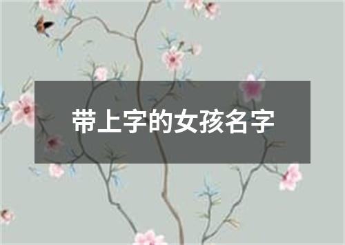 带上字的女孩名字