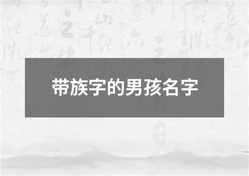 带族字的男孩名字