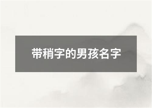 带稍字的男孩名字