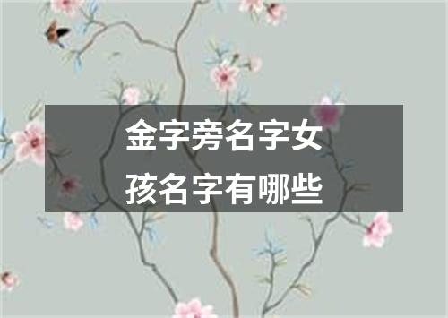 金字旁名字女孩名字有哪些