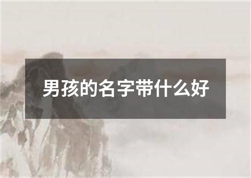 男孩的名字带什么好