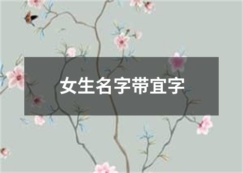 女生名字带宜字