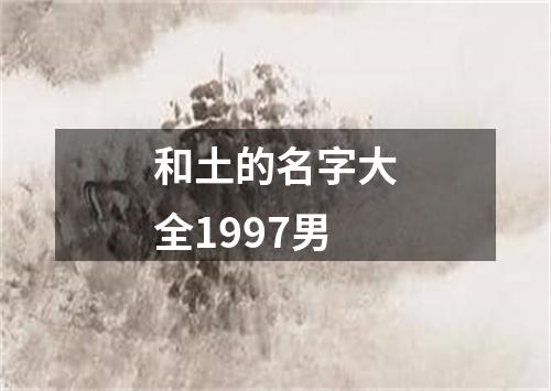 和土的名字大全1997男