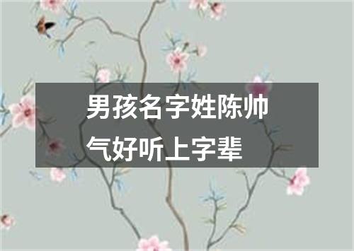 男孩名字姓陈帅气好听上字辈