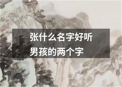 张什么名字好听男孩的两个字