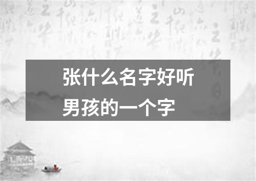 张什么名字好听男孩的一个字