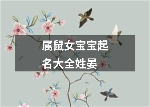 属鼠女宝宝起名大全姓晏