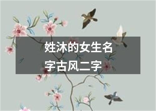 姓沐的女生名字古风二字