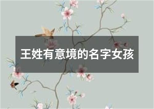 王姓有意境的名字女孩