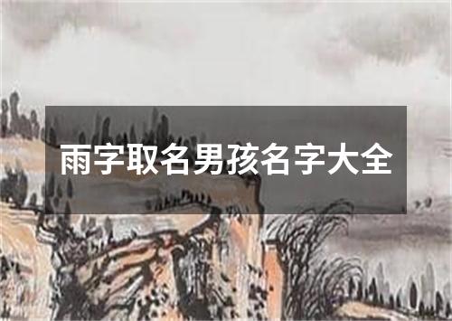 雨字取名男孩名字大全