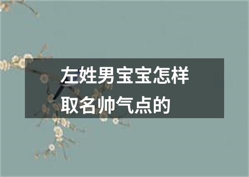 左姓男宝宝怎样取名帅气点的