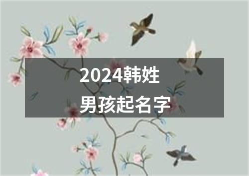 2024韩姓男孩起名字