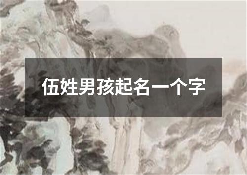 伍姓男孩起名一个字