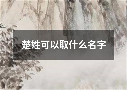 楚姓可以取什么名字