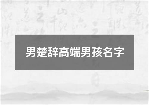 男楚辞高端男孩名字