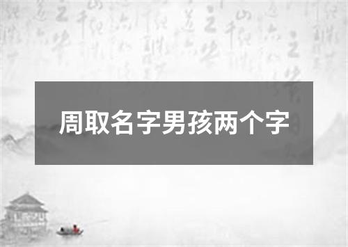 周取名字男孩两个字