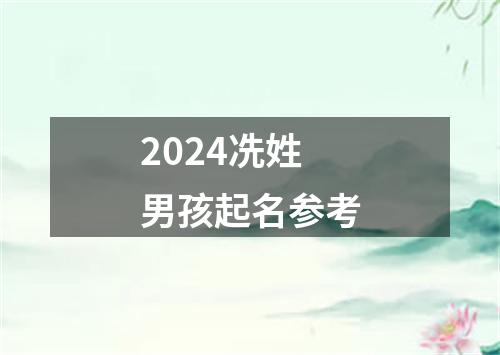 2024冼姓男孩起名参考