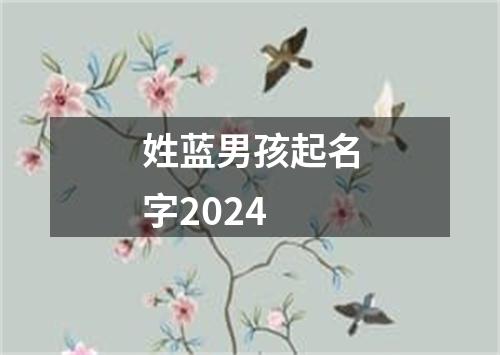 姓蓝男孩起名字2024