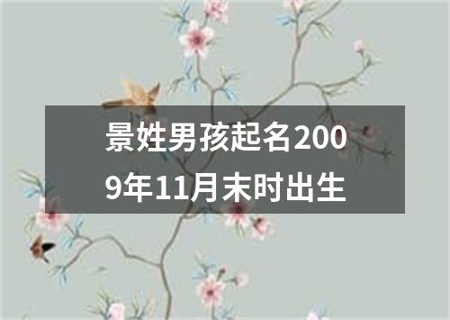 景姓男孩起名2009年11月末时出生