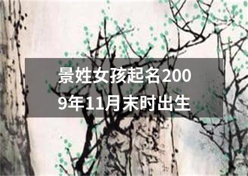 景姓女孩起名2009年11月末时出生