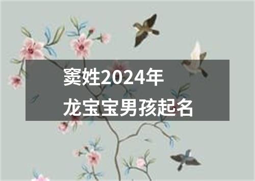 窦姓2024年龙宝宝男孩起名