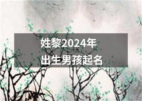 姓黎2024年出生男孩起名