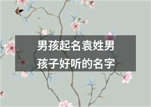 男孩起名袁姓男孩子好听的名字