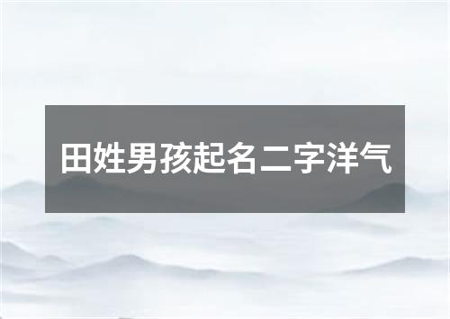 田姓男孩起名二字洋气