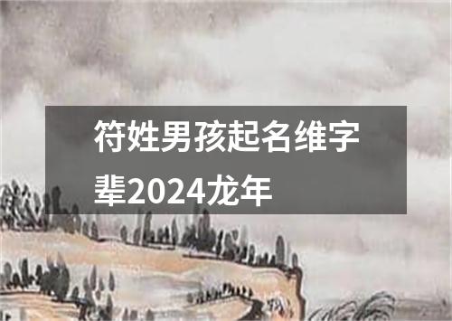 符姓男孩起名维字辈2024龙年