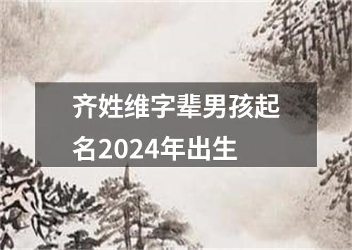 齐姓维字辈男孩起名2024年出生