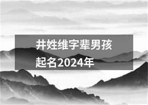 井姓维字辈男孩起名2024年