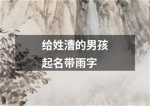 给姓漕的男孩起名带雨字